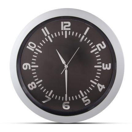 POSEIDON GÜMÜŞ PLASTİK KASA DUVAR SAATİ 350MM