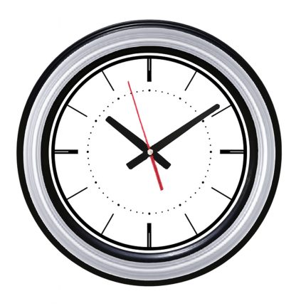 SEDNA526 SİYAH-GÜMÜŞ BRİSTOL KADRAN DUVAR SAATİ (480 MM)